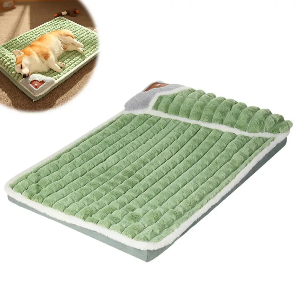 Winter Warm Dog Mat Plaid Bed for Cats Dogs Luxury Sofa for Small Medium Dogs Fluff Sleeping Removable Washable Pet Beds Z4U7