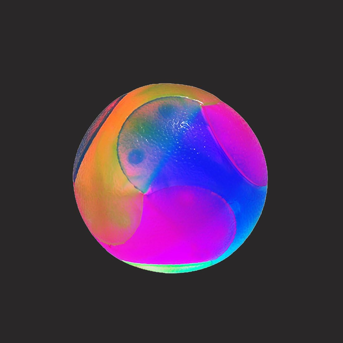 2Pcs Light up Dog Balls,Led Dog Ball,Glow in the Dark Dog Ball,Flashing Elastic Pet Toys for Puppy, Cats, Dogs