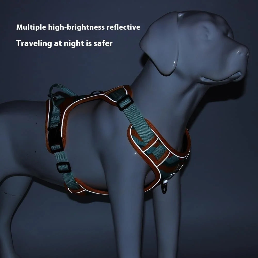 Dog Chest and Back Reflective Commuter Hand Holding Rope