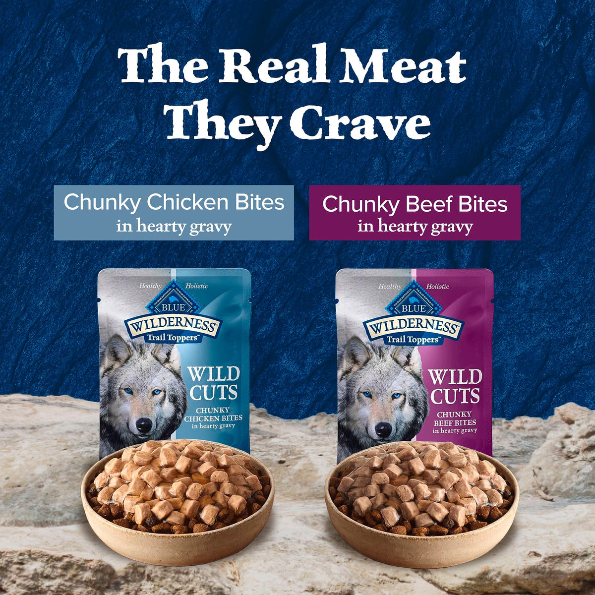 Wilderness Trail Toppers High-Protein Chicken & Beef, 3 Oz Pouches, 12 Count